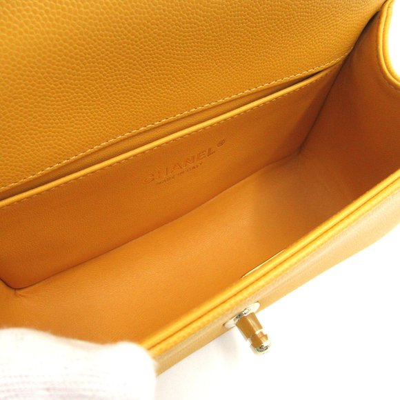 CHANEL Boy  Chen Shoulder Yellow Caviar Skin [Grained Calf] A67085 - Picture 6 of 10